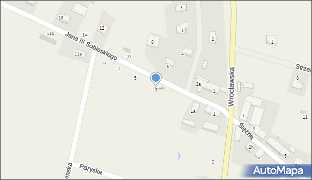 Polakowice, Króla Jana III Sobieskiego, 3, mapa Polakowice