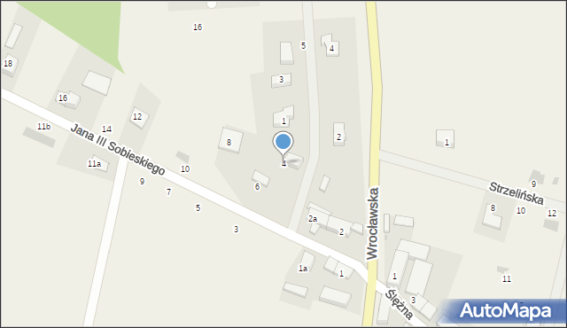 Polakowice, Króla Jana III Sobieskiego, 4, mapa Polakowice