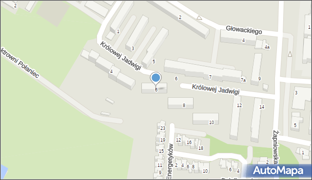 Połaniec, Królowej Jadwigi, 6, mapa Połaniec