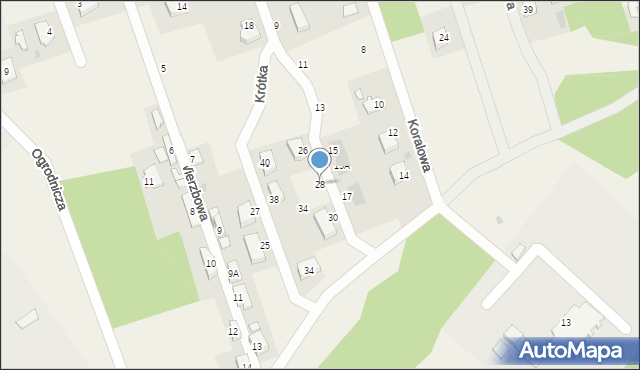 Pomiechówek, Krótka, 28, mapa Pomiechówek