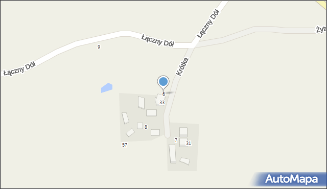 Pomieczyno, Krótka, 6, mapa Pomieczyno