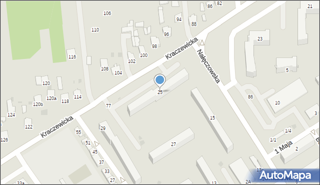 Poniatowa, Kraczewicka, 25, mapa Poniatowa