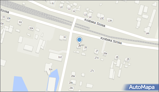 Poniec, Krobska Szosa, 29, mapa Poniec