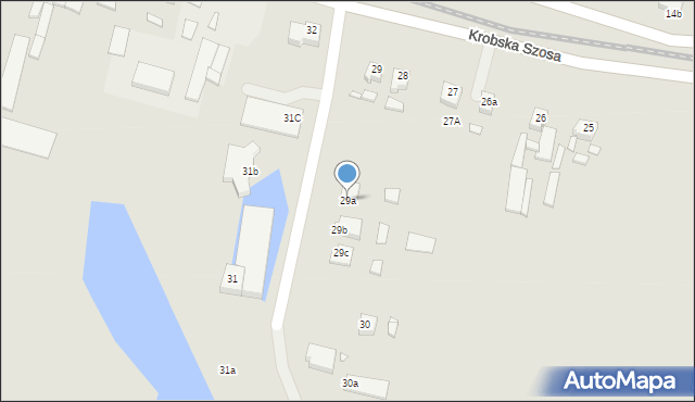 Poniec, Krobska Szosa, 29a, mapa Poniec