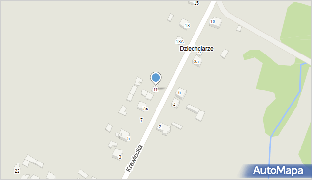Poręba, Krawiecka, 11, mapa Poręba
