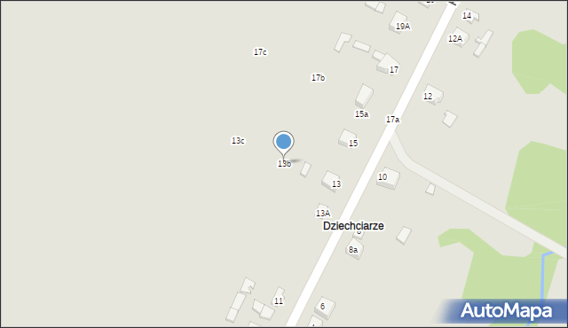 Poręba, Krawiecka, 13b, mapa Poręba