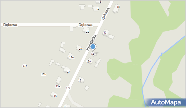 Poręba, Krawiecka, 16, mapa Poręba