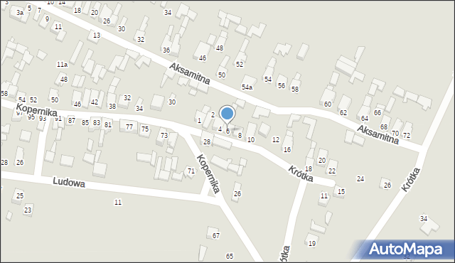 Poręba, Krótka, 6, mapa Poręba