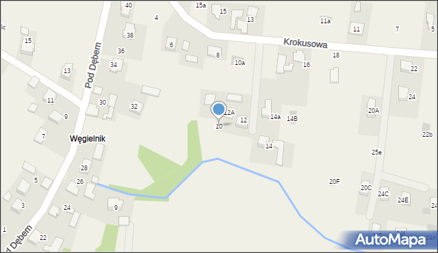 Poręba Wielka, Krokusowa, 10, mapa Poręba Wielka