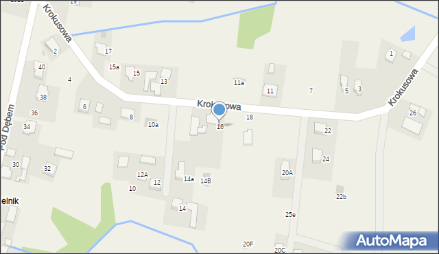 Poręba Wielka, Krokusowa, 16, mapa Poręba Wielka