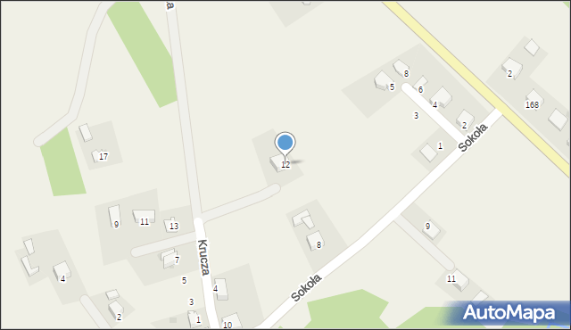 Poręba Żegoty, Krucza, 12, mapa Poręba Żegoty