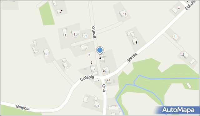 Poręba Żegoty, Krucza, 4, mapa Poręba Żegoty