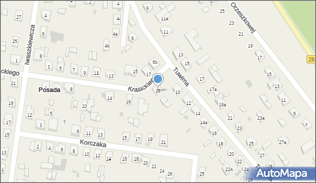 Posada, Krasickiego Ignacego, 18, mapa Posada