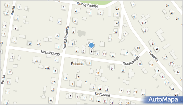 Posada, Krasickiego Ignacego, 7, mapa Posada
