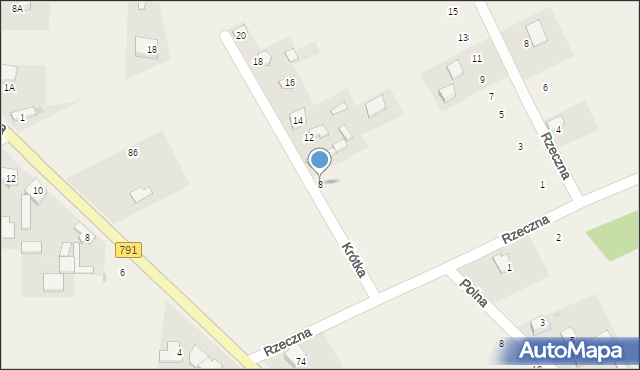 Postęp, Krótka, 8, mapa Postęp