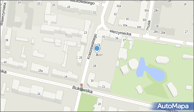 Poznań, Kraszewskiego Józefa Ignacego, 26, mapa Poznania