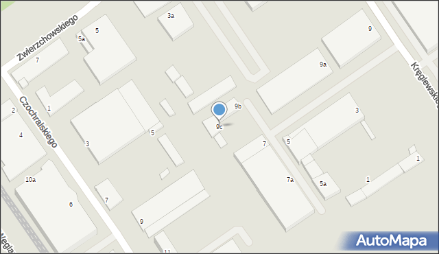Poznań, Kręglewskiego Adama, 9c, mapa Poznania