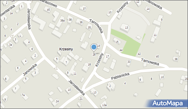 Poznań, Krzesiny, 16, mapa Poznania