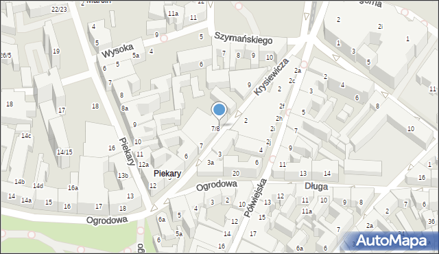 Poznań, Krysiewicza Bolesława, 8, mapa Poznania
