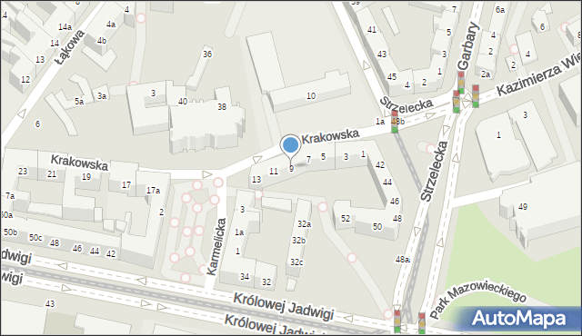 Poznań, Krakowska, 9, mapa Poznania