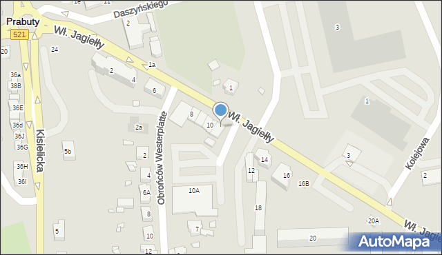 Prabuty, Króla Władysława Jagiełły, 10c, mapa Prabuty