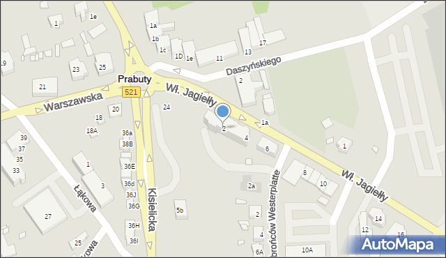 Prabuty, Króla Władysława Jagiełły, 2, mapa Prabuty