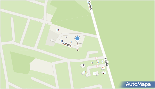 Prądocin, Krótka, 2, mapa Prądocin