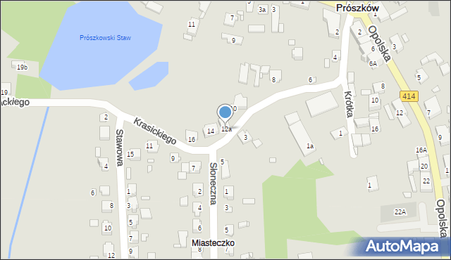 Prószków, Krasickiego Ignacego, bp., 12a, mapa Prószków