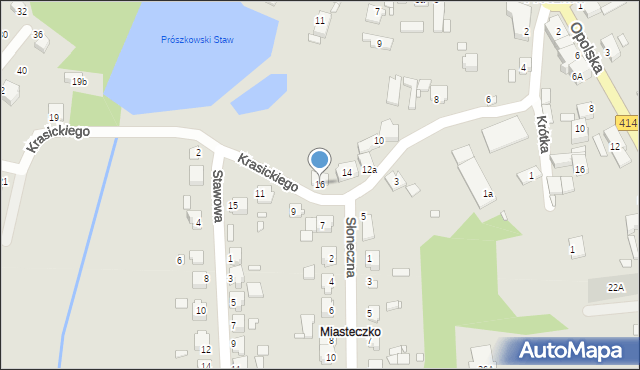 Prószków, Krasickiego Ignacego, bp., 16, mapa Prószków