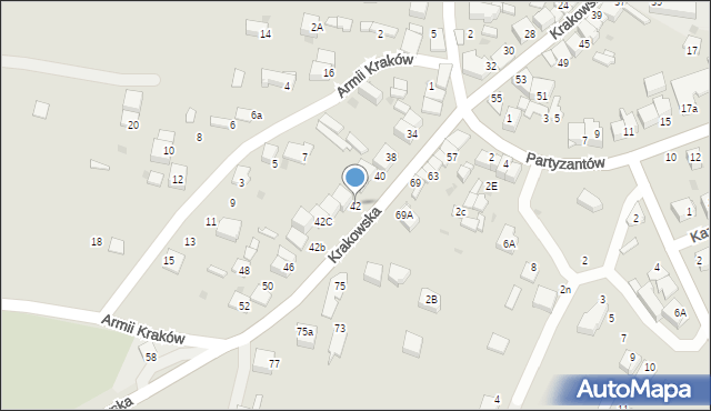 Proszowice, Krakowska, 42, mapa Proszowice