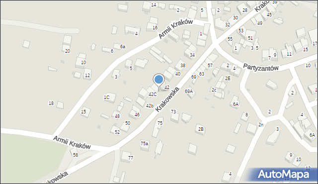 Proszowice, Krakowska, 42D, mapa Proszowice