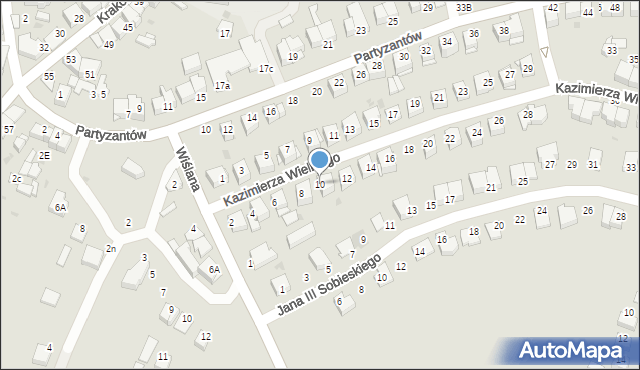 Proszowice, Króla Kazimierza Wielkiego, 10, mapa Proszowice