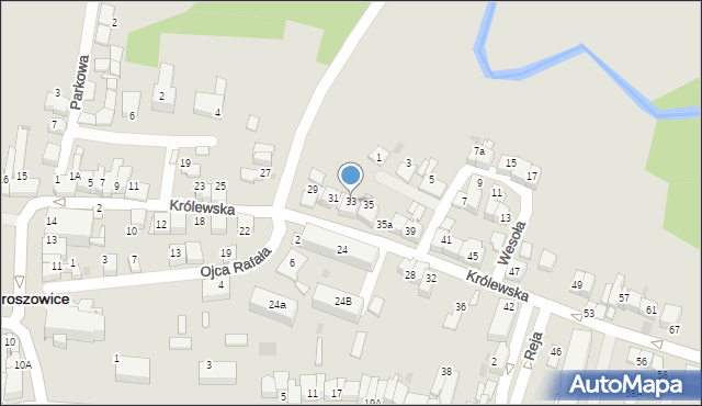 Proszowice, Królewska, 33, mapa Proszowice