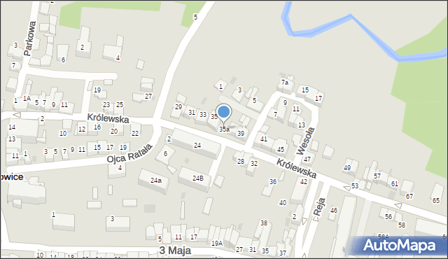 Proszowice, Królewska, 35a, mapa Proszowice
