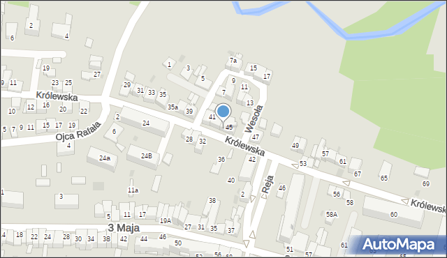 Proszowice, Królewska, 45a, mapa Proszowice