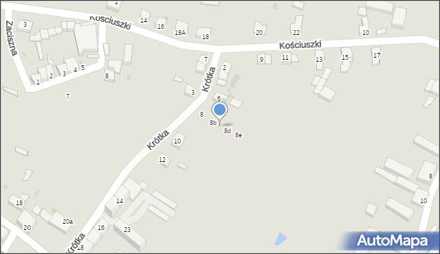 Prusice, Krótka, 8c, mapa Prusice