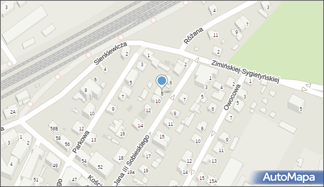 Pruszków, Króla Jana III Sobieskiego, 8, mapa Pruszków