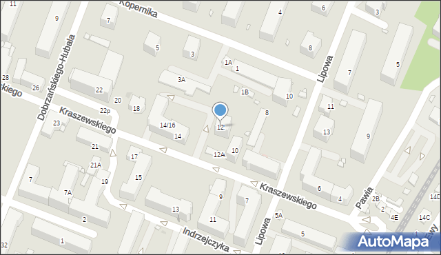 Pruszków, Kraszewskiego Józefa Ignacego, 12, mapa Pruszków