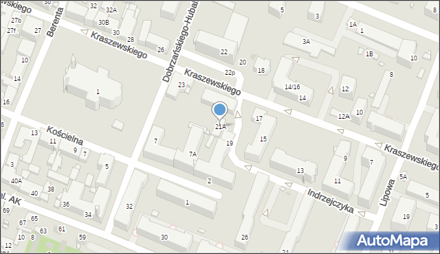 Pruszków, Kraszewskiego Józefa Ignacego, 21A, mapa Pruszków