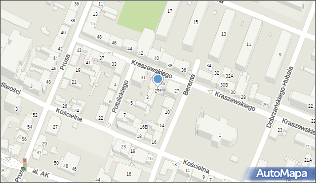 Pruszków, Kraszewskiego Józefa Ignacego, 27f, mapa Pruszków