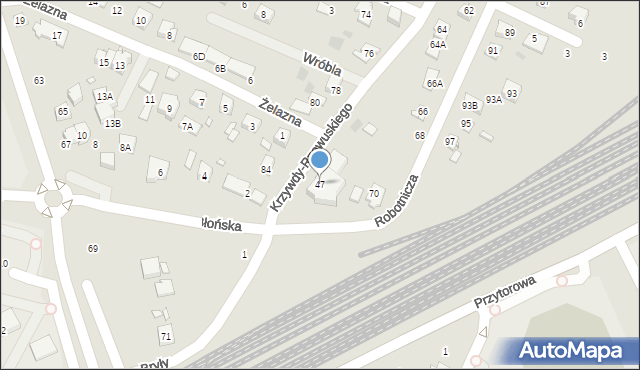 Pruszków, Krzywdy-Rzewuskiego Edmunda, 47, mapa Pruszków