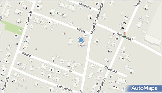 Pruszków, Krzywdy-Rzewuskiego Edmunda, 50, mapa Pruszków