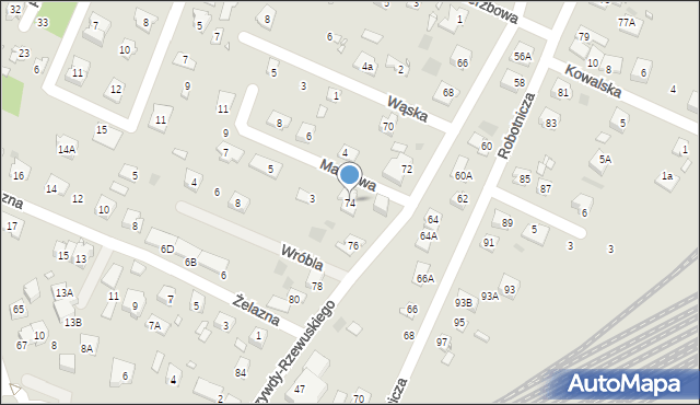 Pruszków, Krzywdy-Rzewuskiego Edmunda, 74, mapa Pruszków