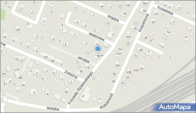 Pruszków, Krzywdy-Rzewuskiego Edmunda, 76, mapa Pruszków