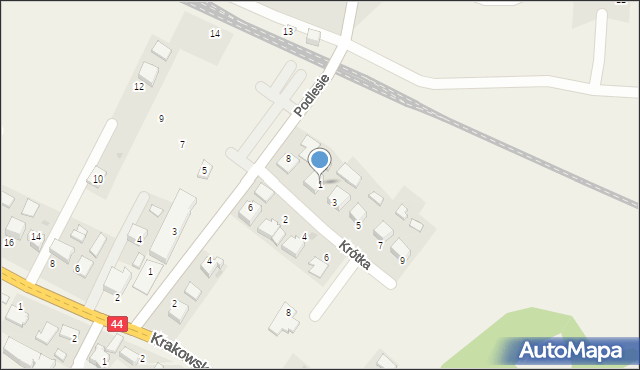 Przeciszów, Krótka, 1, mapa Przeciszów