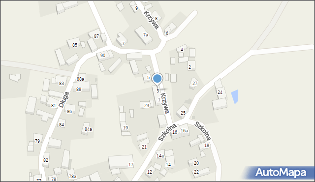 Przedmoście, Krzywa, 3, mapa Przedmoście