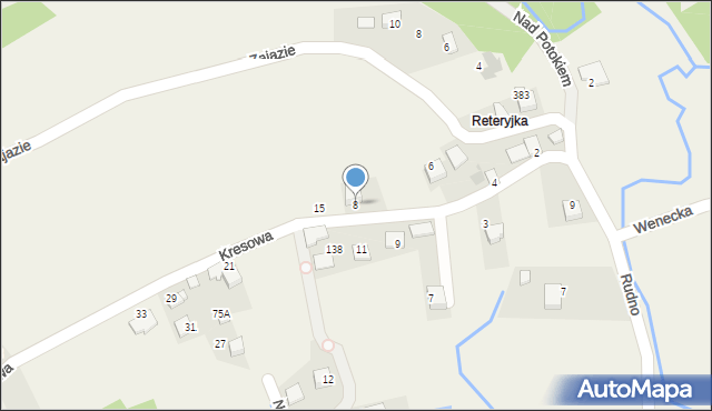 Przeginia Duchowna, Kresowa, 8, mapa Przeginia Duchowna