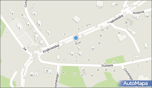 Przemyśl, Krakowska, 10, mapa Przemyśla