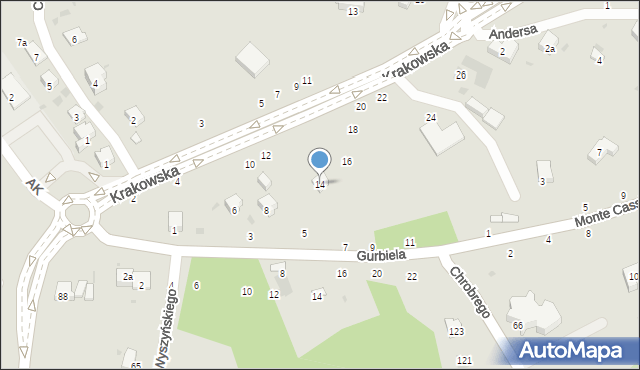 Przemyśl, Krakowska, 14, mapa Przemyśla