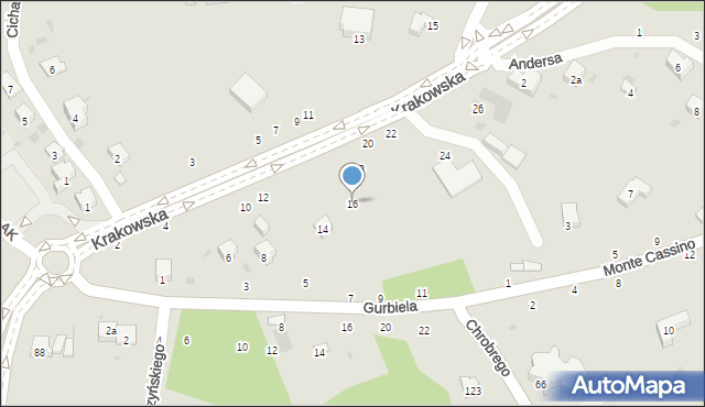 Przemyśl, Krakowska, 16, mapa Przemyśla